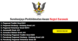 Jom buat pendaftaran jawatan kosong kerajaan segera. Permohonan Jawatan Kosong Di Suruhanjaya Perkhidmatan Awam Negeri Sarawak