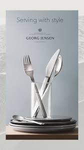 New York 16 Pcs Cutlery Set In Stainless Steel Georg Jensen Food Photography Composition Cutlery Set Forks And Spoons