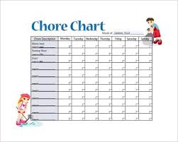 Chore List For Teens Chore Chart Template Weekly Chore