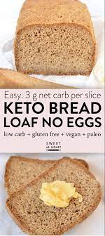 Keto Bread Loaf No Eggs Low Carb With Coconut Flour Almond Meal Psyllium Husk And Flaxmeal A Del Keto Banana Bread Almond Recipes Lowest Carb Bread Recipe