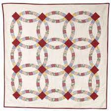 Double Wedding Ring Quilt Sew Blocks Together In Rows And Columns Quilt And Bind Wedding Ring Quilt Double Wedding Ring Quilt Double Wedding Rings