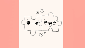 In this lesson you will learn about how to use basic geometric and organic shapes. How To Draw Cute Puzzle Pieces In Love Youtube