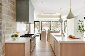 Modern European Home In Midwest With Gorgeous Scandinavian Details In 2021 White Kitchen Countertops White Oak Kitchen Kitchen Design
