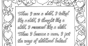 5 out of 5 stars. Coloring Pages For Kids By Mr Adron Printable 1 Corinthians 13 11 12 Coloring Page The Love Chapter