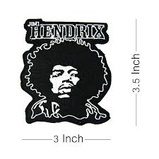 Jimi Hendrix Rock Band Logo Embroidered Patch Come With Glue Paper On Back Side Easy To Use Just Iron On Patch Work With Clothing T Shirt Backpack Jean Fas