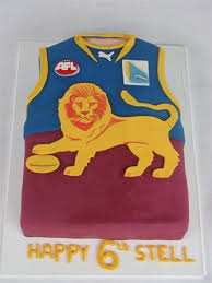 Yu, senior account manager at omd and learmont, senior strategist at speed, were awarded for their 'wake up to a. Brisbane Lions Jersey Creations In Cake Lion Cakes Lion Birthday Cake Lion Birthday
