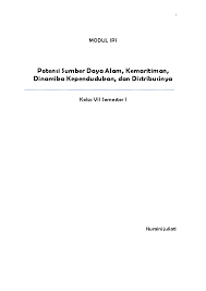 Buku ips kelas vii smp/mts ini disusun dengan pemikiran seperti di atas. Pdf Modul Ips Potensi Sumber Daya Alam Kelas Vii Semester I Nuraini Juliati Academia Edu