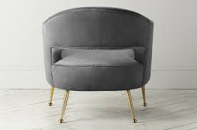 Free shipping on orders over $35! Perch Parrow Lacey Velvet Armchair In Iron Grey
