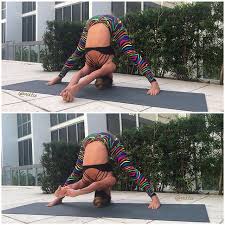 Letsgetflexyin2015 Day 6 Wide Legged Forward Fold Variation C Prasarita Padottanasana C I Just Started Being Able To Yoga World Yoga Asanas Forward Fold
