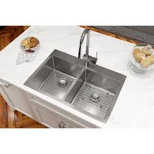 equal double bowl dual mount sink kit