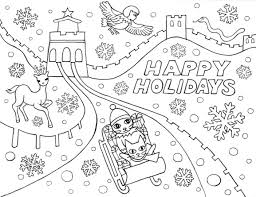 Happy Holidays Coloring Pages Winter Coloring Pages Coloring Pages For Kids