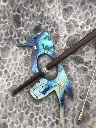 Australian Kookaburra Bird Shawl and Scarf Pin / Stick Chick Yarns