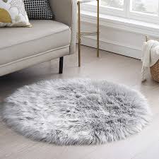Faux fur round area rug area rugs. Extra Fluffy Shaggy Round Fuzzy Sheepskin Fur Rug Woollyfluff