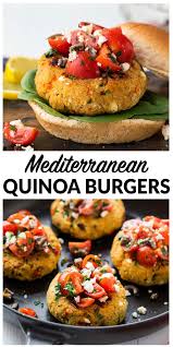 Meanwhile, in a food processor, pulse onion and garlic until finely chopped. Quinoa Burger With Sun Dried Tomatoes And Feta