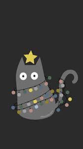 Pin By Le Nhi On Wallpapers Iphone Christmas Cats Cat Art Cat Greeting Cards