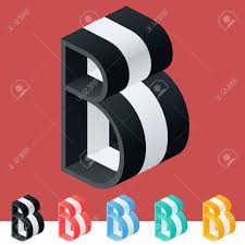 Download the perfect alphabet pictures. 3d Trendy And Stylish Graphic Vector Stripped Alphabet Optional Different Colors Letter B Royalty Free Cliparts Vectors And Stock Illustration Image 55349002
