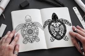 The coloring page is printable and. Turtle Mandala Coloring Pages Graphic By Typefactory Creative Fabrica