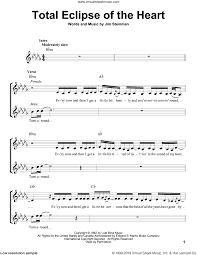 Total eclipse of the heart by bonnie tyler is featured in bad reputation, the seventeenth episode of season one. Tyler Total Eclipse Of The Heart Sheet Music For Voice Solo