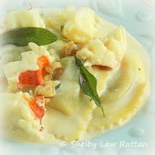 Butternut Squash Ravioli With Lobster Sage Cream Sauce Grumpy S Honeybunch Recipe Butternut Squash Ravioli Ravioli Tasty Pasta