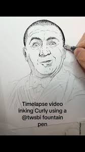 Jerome Lester Horwitz, better known by his stage name as Curly Howard.  Timelapse video of my inking process. 🤓#thethreestooges #curly #sketch  #pencildrawing #draweveryday #artist #teacher #comedy ...