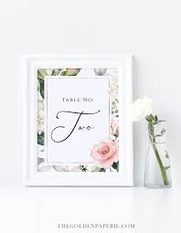 Wedding Table Number Template Try Before You Buy Instant Download Table Numbers Printable 100 Editable Blush Floral Wedding 12 Bf Wedding Table Numbers Floral Wedding Wedding Table