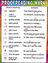 Proofreading Marks Chart 028747 Details Rainbow Resource