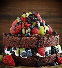 Deco Mariage Gateau Chocolat Noir Fruits Rouge Black And Red Wedding Eten En Drinken Chocolade Gebak