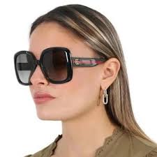GG0713S Black Oversized Women's Sunglasses
