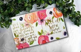 Hand Painted Bible Personalized Bible Floral Bible Painted Bible Cover Bible Gift Floral Bible Wedding Hand Painted Bible Custom Bible Personalized Bible