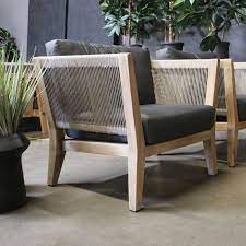 Ventura Teak Rope Chair Furniture Lounge Chair Outdoor Club Chairs
