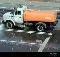 Street Cleaning Truck Washing Moscows Public Roads Russia ...