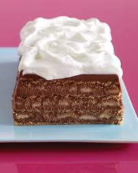 Chocolate Banana And Graham Cracker Icebox Cake From Martha Stewart Recipes Icebox Cake Desserts Icebox Cake Recipes