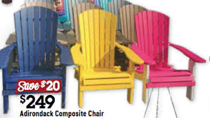 Adirondack Composite Chair On Sale At Myagway Check Out This Week S Sale Flyer To Learn More Bbqhq Myagway Memorialda Outdoor Chairs Chair Adirondack Chair