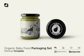 Organic Baby Food Packaging Mockup Creative Photoshop Templates Creative Market