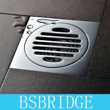 Bsbridge Bathroom Drainer Chrome Square Brass Shower Drain Copper Floor Drain Cover Sewer Filter Drenaje Latao Ralo De Ba Floor Drains Drain Cover Shower Drain