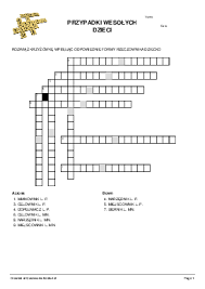 W języku niemieckim występują tylko cztery przypadki: Przypadki Wesolych Dzieci Crossword Worksheet Quickworksheets