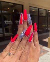 Red acrylic nails are perfect both for parties and business meetings. Ideas Coffin Baddie Red Acrylic Nails Novocom Top