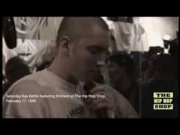 Eminem freestyling at The Hip Hop Shop 1996 (The original video)