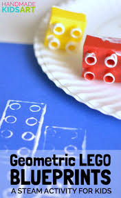 Geometric Lego Blueprint A Steam Activity For Kids Hand Made Kids Art Construction Theme Preschool Lego Blueprint Preschool Construction