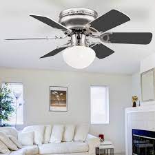 A living room ceiling fan with a light kit attached. Modern Rgb Led Ceiling Fan With Lighting Element Etc Shop