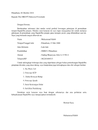 Silahkan anda gunakan untuk keperluan anda melamar pekerjaan, namun jangan lupa untuk identitas yang terdapat dalam contoh di atas disesuaikan dengan identitas diri anda. Contoh Surat Lamaran Kerja Pt Haleyora Contoh Lif Co Id