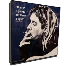 Reproduction kurt cobain poster, nirvana, grunge, black & white. Kurt Cobain Pop Art Poster Rock Legend Posters Infamous Inspiration