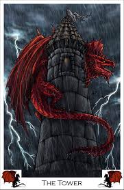 Alecan Dragon Tarot The Tower The Tower Tarot Card The Tower Tarot Tarot