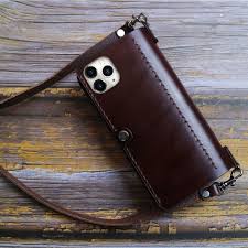 スマホショルダー付きスマホケース【レザーケース】本革ケース - 【オリジナルハンドメイド】- プレゼント＆ギフトのギフトモール