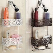Not all shower caddies are made the same; Plated Steel Lace Hanging Shower Caddy Hanging Shower Caddy Shower Caddy Shower Storage