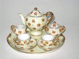 Doll House Miniature Childs Porcelain Tea Set Made In Japan Etsy Porcelain Tea Set Mini Tea Set Tea Set
