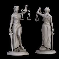 The Goddess Themis Sculpture In 2020 Lady Justice 3d Model Greek Gods