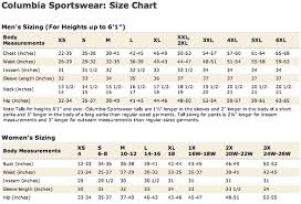 Columbia Youth Shoes Size Chart