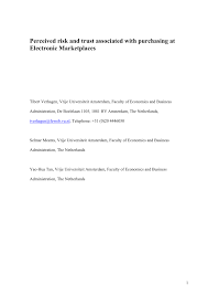 Pdf Perceived Risk And Trust Associated With Purchasing At Electronic Marketplaces