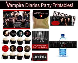 Personalized Vampire Diaries Party Supplies Vampire Diaries Vampire Vampire Party